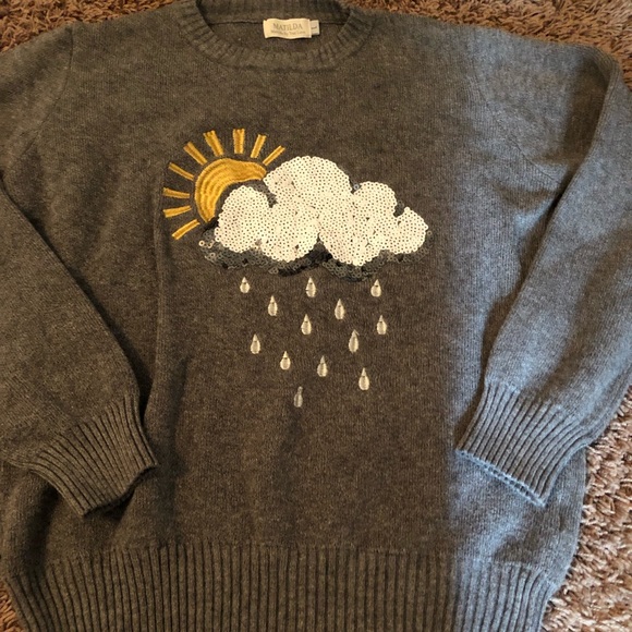 Rainy Day Sequin Sweater - Picture 2 of 6